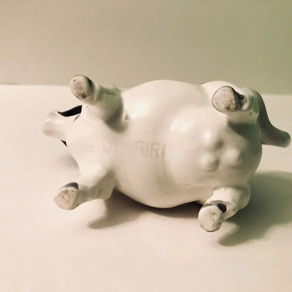 Vintage Otagiri Cow Creamer Black and White 5.5 Inch Long - Picture 9 of 16